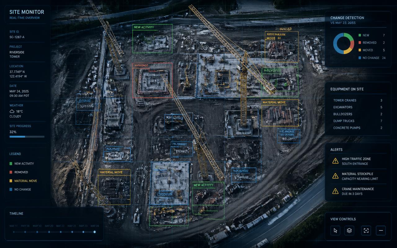 Construction Site Monitoring: Methods, Costs & How Satellite Imagery Changed It (2026)