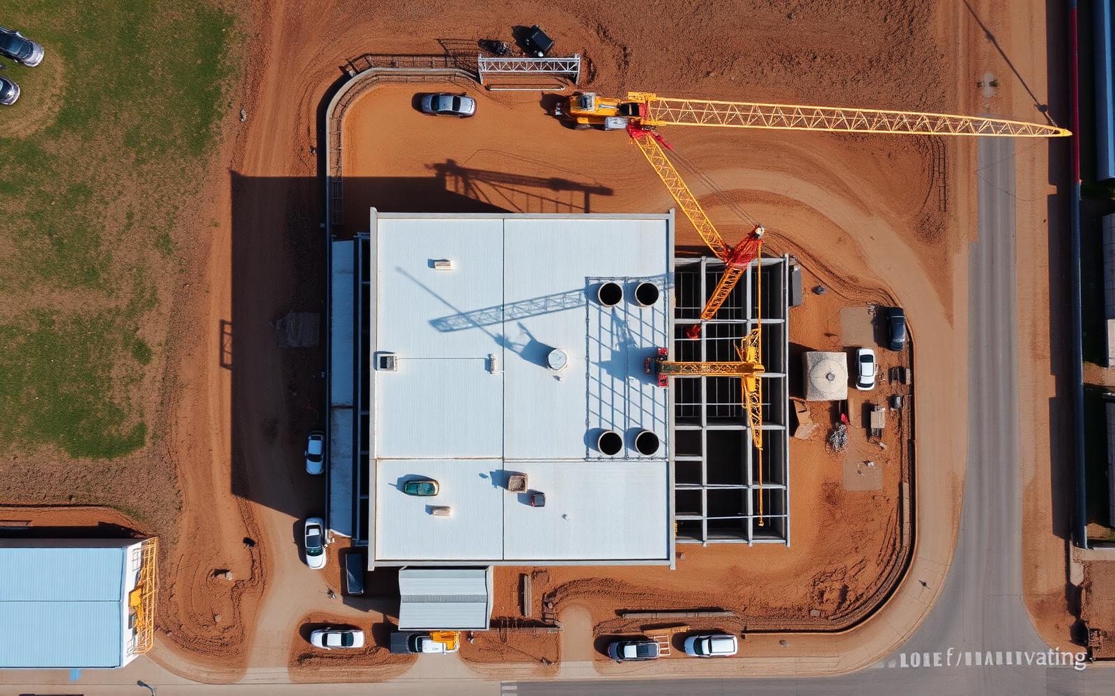 Aerial construction site