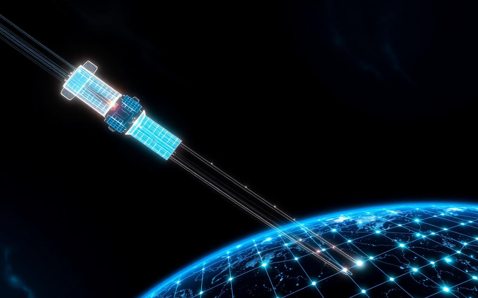 Satellite tech illustration